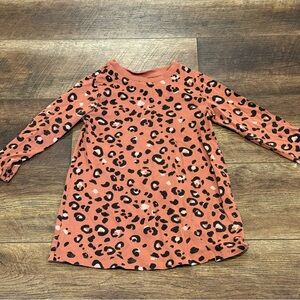 Hanna Andersson Pink Coral Leopard Print Long Sleeve Top